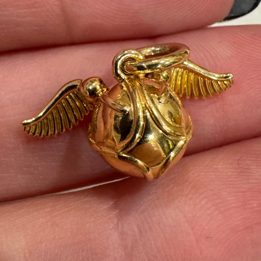 925 Silver Golden Snitch Dangle Charm